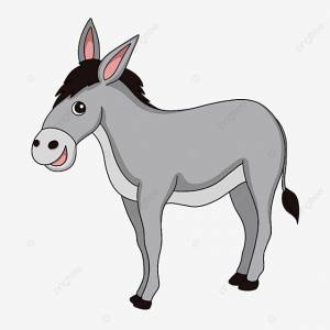 Клипарт Улыбающийся серый осел PNG , осел клипарт, серый, ослик PNG картинки и пнг PSD рисунок для й загрузки
