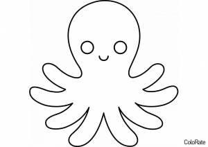 Раскраски Осьминога для детей   и