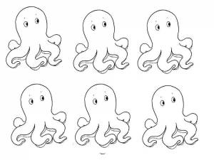 Трафарет осьминога для вырезания