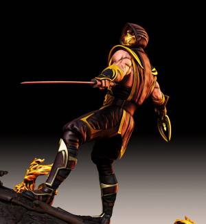 Файл 3D Scorpion Mortal Kombat Golden Demon fan art 3D print model 3D print model ・Шаблон для 3D-печати для загрузки・Cults