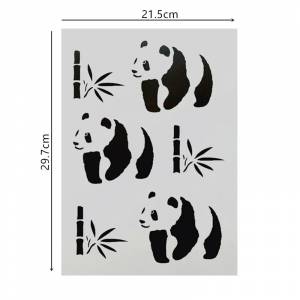DIY рисунок панды шаблон размер  трафареты шаблон для стен мебели ткани живопись декоративный