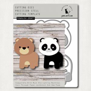 Panalisacraft милый медведь панда металлические штампы трафареты для «сделай сам» Скрапбукинг
