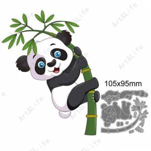 Милая альпинистская панда Горячая новинка металлические штампы трафареты для изготовления скрапбукинга альбома праздника дня рождения открытки тиснение вырезанные штампы