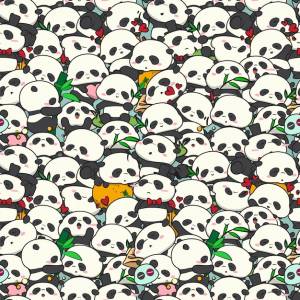 Милый ребенок панда шаблон