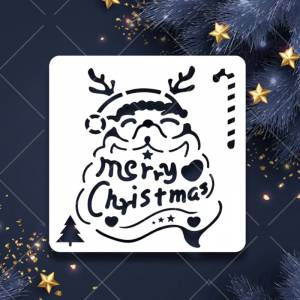 9 комплектов рождественских трафаретов для рисования, многоразовые шаблоны для рисования, полые для DIY, для мальчиков и девочек