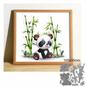 Новые металлические высекальные штампы Панда и бамбук для скрапбукинга высекальные формы трафареты для «сделай сам» бумажная карта тиснение рукоделие штампы