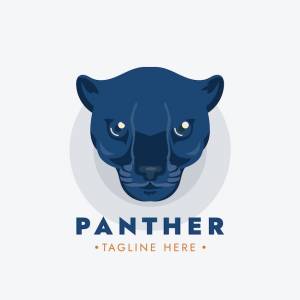 Креативный шаблон логотипа пантеры