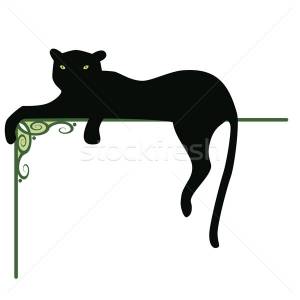 Panther · баннер · черный · шаблон · углу · элемент