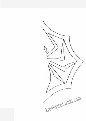 Снежинка паук из бумаги