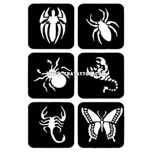 трафареты для биотату хной, блестками, джагуа гелем