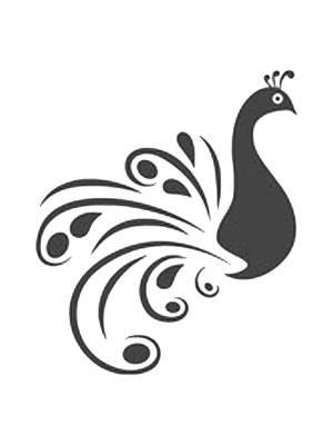 Трафареты Павлина