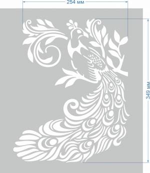 Трафарет Павлин