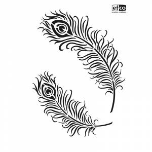 Трафарет Перья павлина Efco 9320888