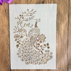 29*21 см павлина сделай сам Трафареты настенная живопись раскраска для скрапбукинга рельефная декоративная альбомная бумага визитная карточка, настенный выключатель