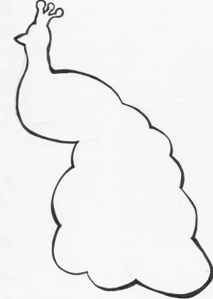 Шаблон павлина для аппликации