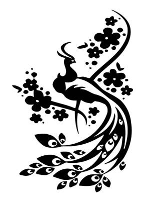 Трафареты Павлина