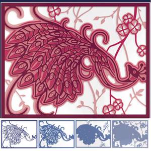 Великолепные высечки в виде павлина для изготовления открыток, животные в виде павлина