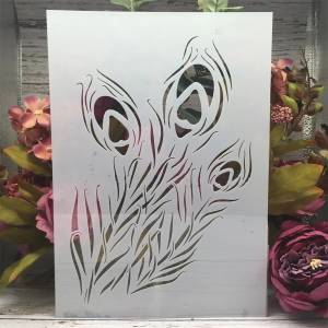 29 см перо павлина DIY слойные трафареты настенная живопись Φ декоративный шаблон