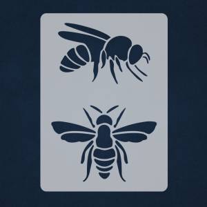 Трафарет пластиковый для декорирования Пчелы 24,5 на 17,5 см