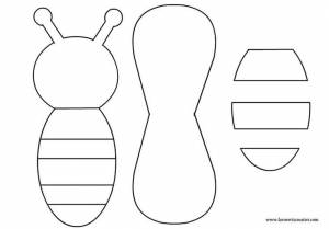 Трафареты пчелы для вырезания из бумаги