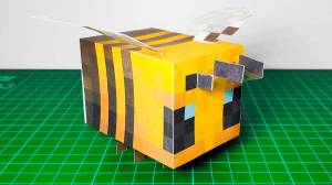 Как сделать пчелку из майнкрафта и бумаги