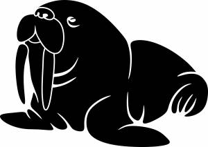 Трафарет моржа