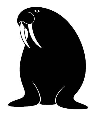 Морж трафарет