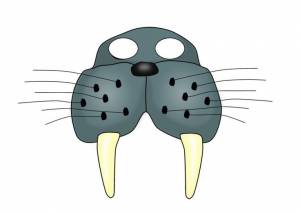 Маска Моржа из бумаги