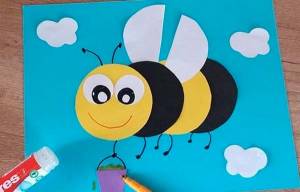Пчелка из цветной бумаги, как сделать пчелу с детьми своими руками