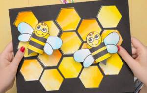 аппликация пчела старшая группа