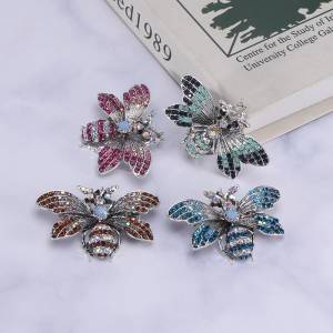 Броши в виде пчелы, брошь с насекомыми, кристаллами и стразами, булавки, ювелирный аксессуар, подарок