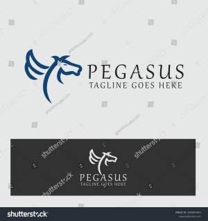 Pegasus Logo Design Template Vector Illustration