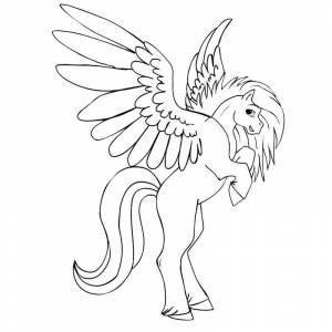Раскраски животные пегасы