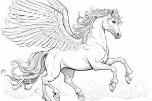 Раскраска пегас