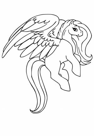 Раскраска Пегас Прическа