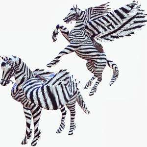Файл OBJ PEGASUS PEGASUS FLYING ZEBRA