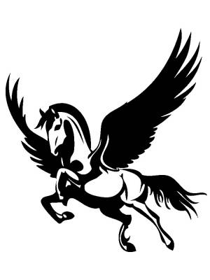 Трафареты Пегаса для вырезания из бумаги