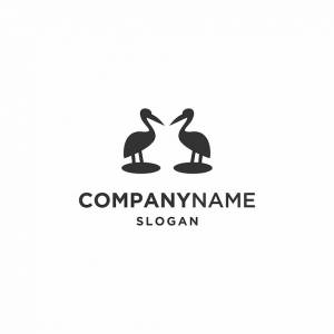 Шаблон логотипа пеликана