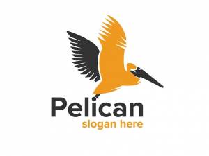 Пеликан логотиппеликан градиент красочный логотип иллюстрация