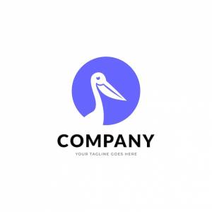 Вдохновение шаблона дизайна логотипа pelican bird
