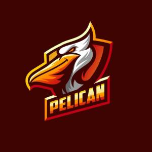 Потрясающий спортивный шаблон логотипа пеликана