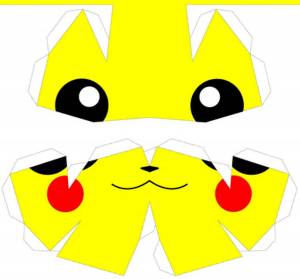 Трафареты пикачу маска