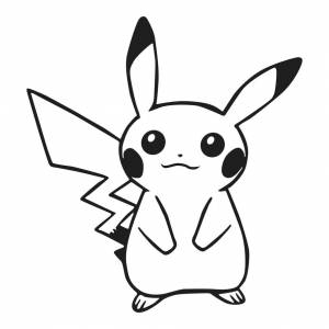 Пикачу трафарет