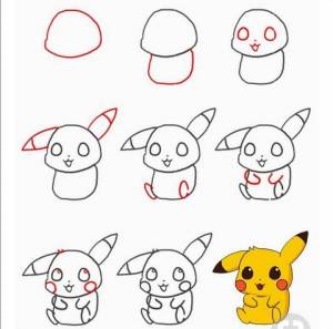 Как нарисовать Пикачу