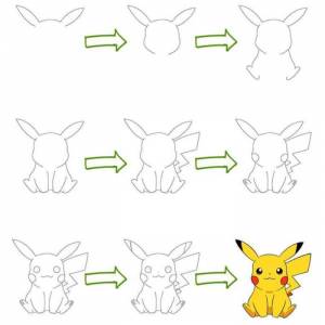 Как нарисовать Пикачу