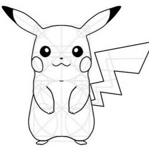 Пикачу для срисовки карандашом