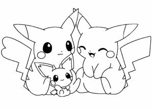 Раскраска Пикачу