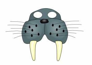 Маска Моржа из бумаги