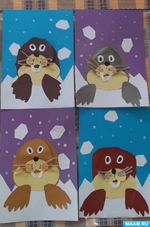 Мастер-класс «Морж на льдине»