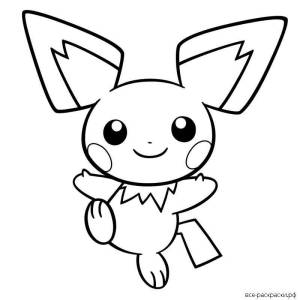 Раскраски Пикачу маленький